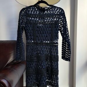 Mr. Self Portrait Inspired Black/Navy Dress